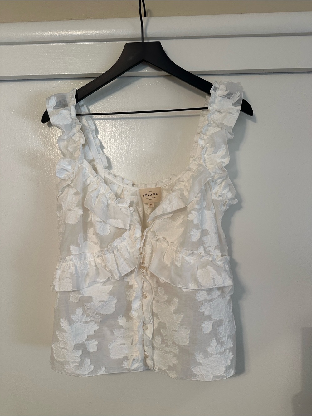 Sezane Alba Top - Ecru Size US 4
